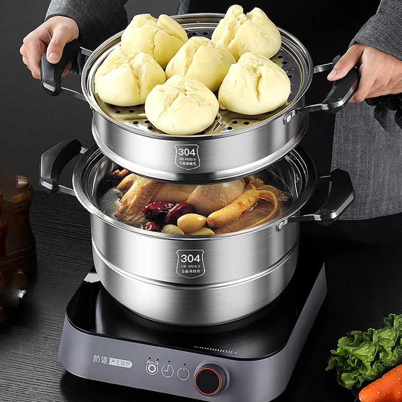 Пароварка из нержавеющей стали для приготовления пищи пельменей овощей яиц риса