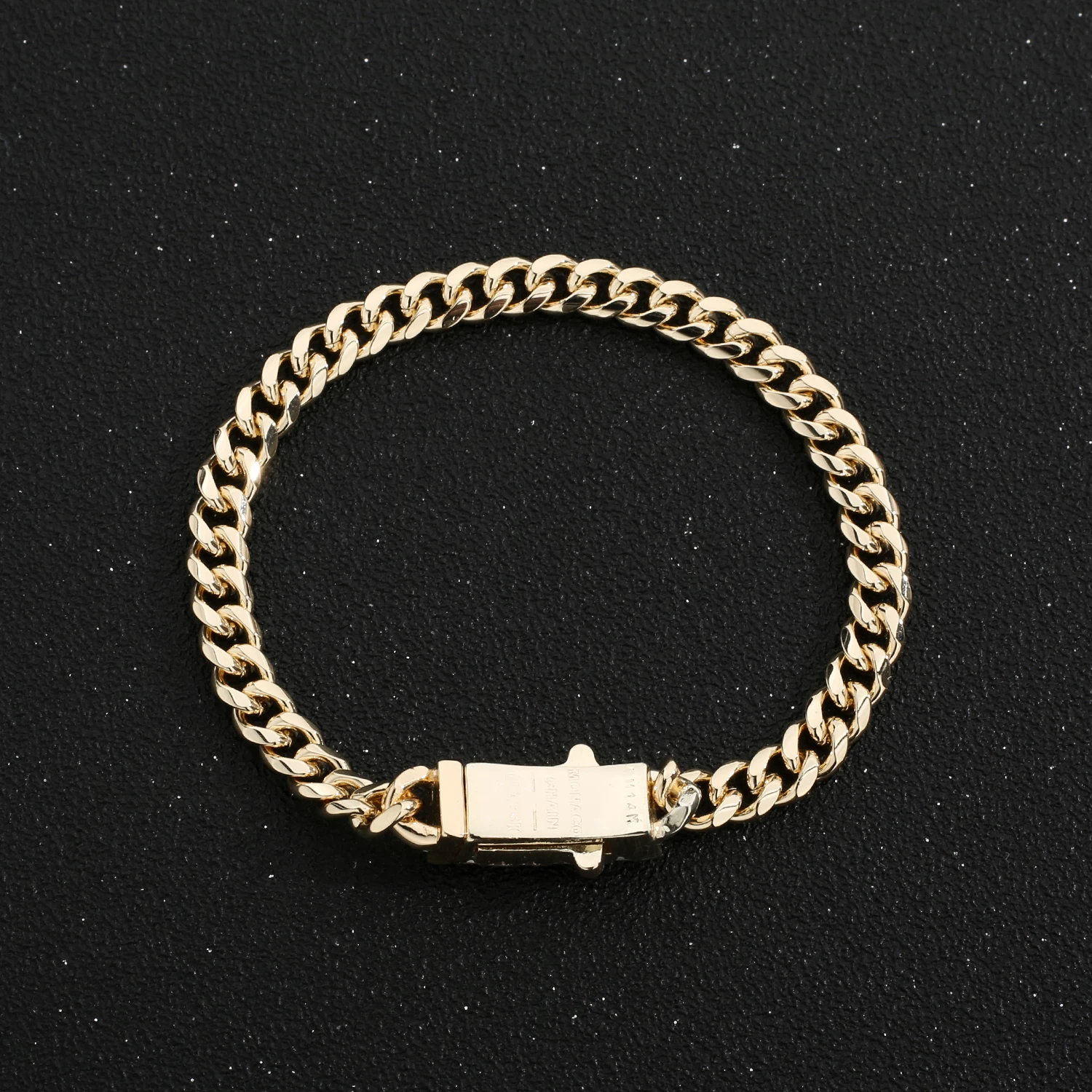 14K Monaco new chain for men and women, brass, cubic zirconia, fashionable Monaco bracelet for men and women (art.: 3920cbfa85500) - 3920cbfa85500