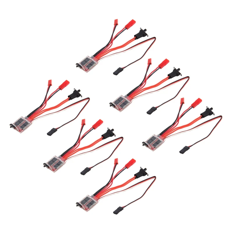 

6X RC ESC 30A 4-8V контроллер скорости щеточного двигателя 1/16 1/18 для скалолазания RC Car Ship Tank Mini 4Wd WPL Car