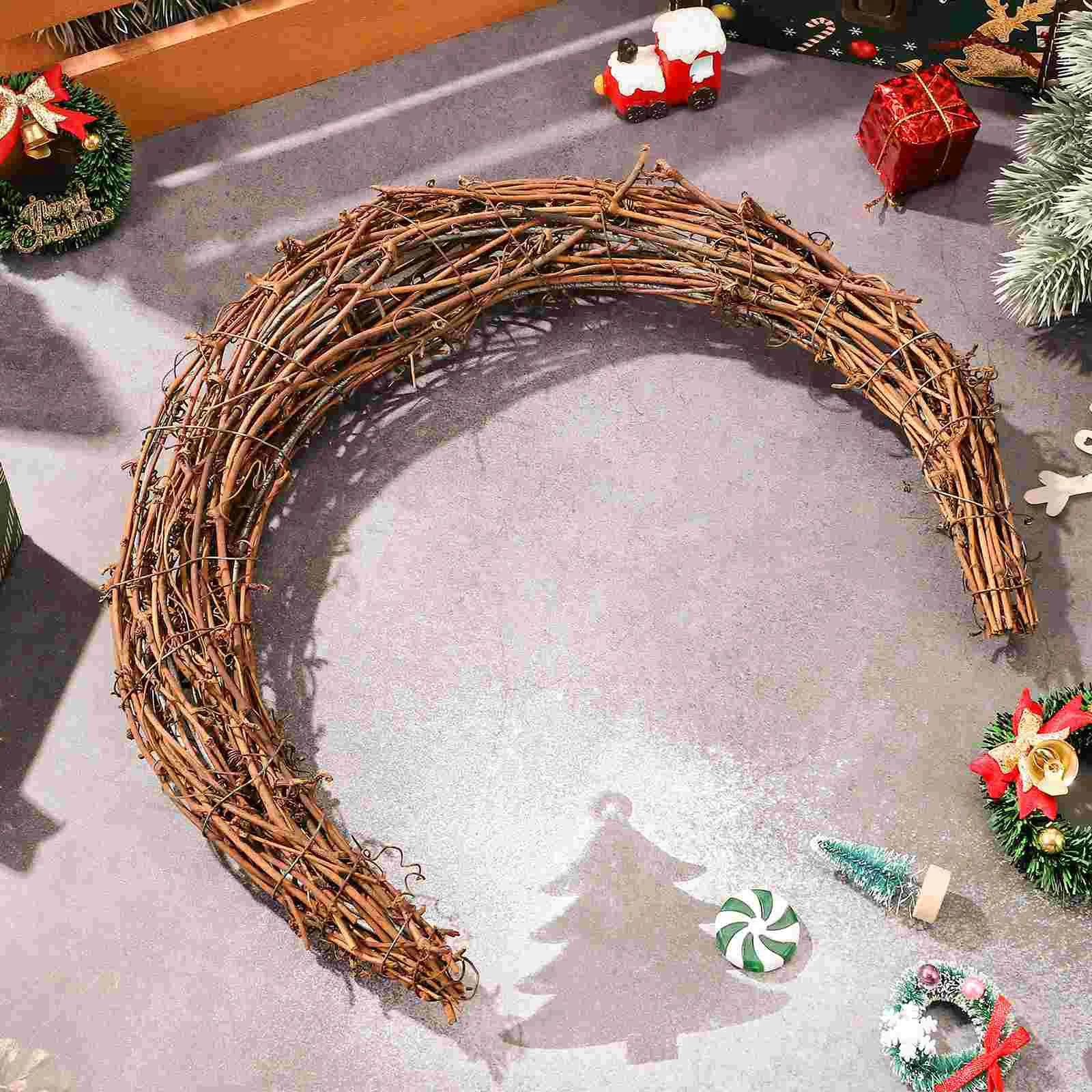 Smilax Glabra из ротанга Ловец снов круг в форме луны венок гирлянда украшение для DIY