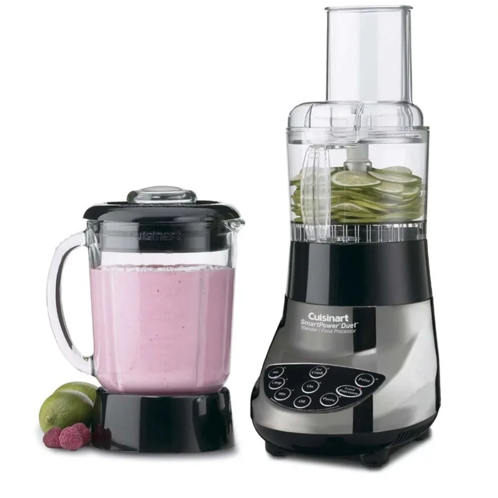 Cuisinart Smartpower Duet /Food Processor 7 Speed Blender Brushed Chrome Kitchen Appliances 500 Watts Dishwasher Safe
