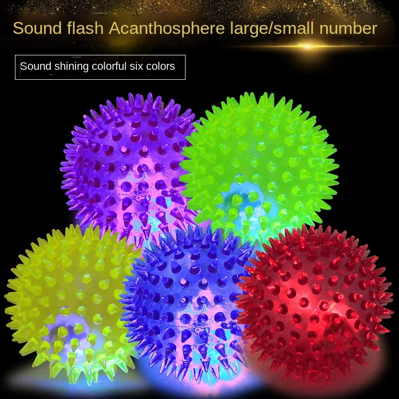 

Dog Toy Pet Luminous Toy Ball Squeaky Bite Resistant Elastic Hedgehog Ball Small, Medium and Large Dog Bites Toy Spiky Ball