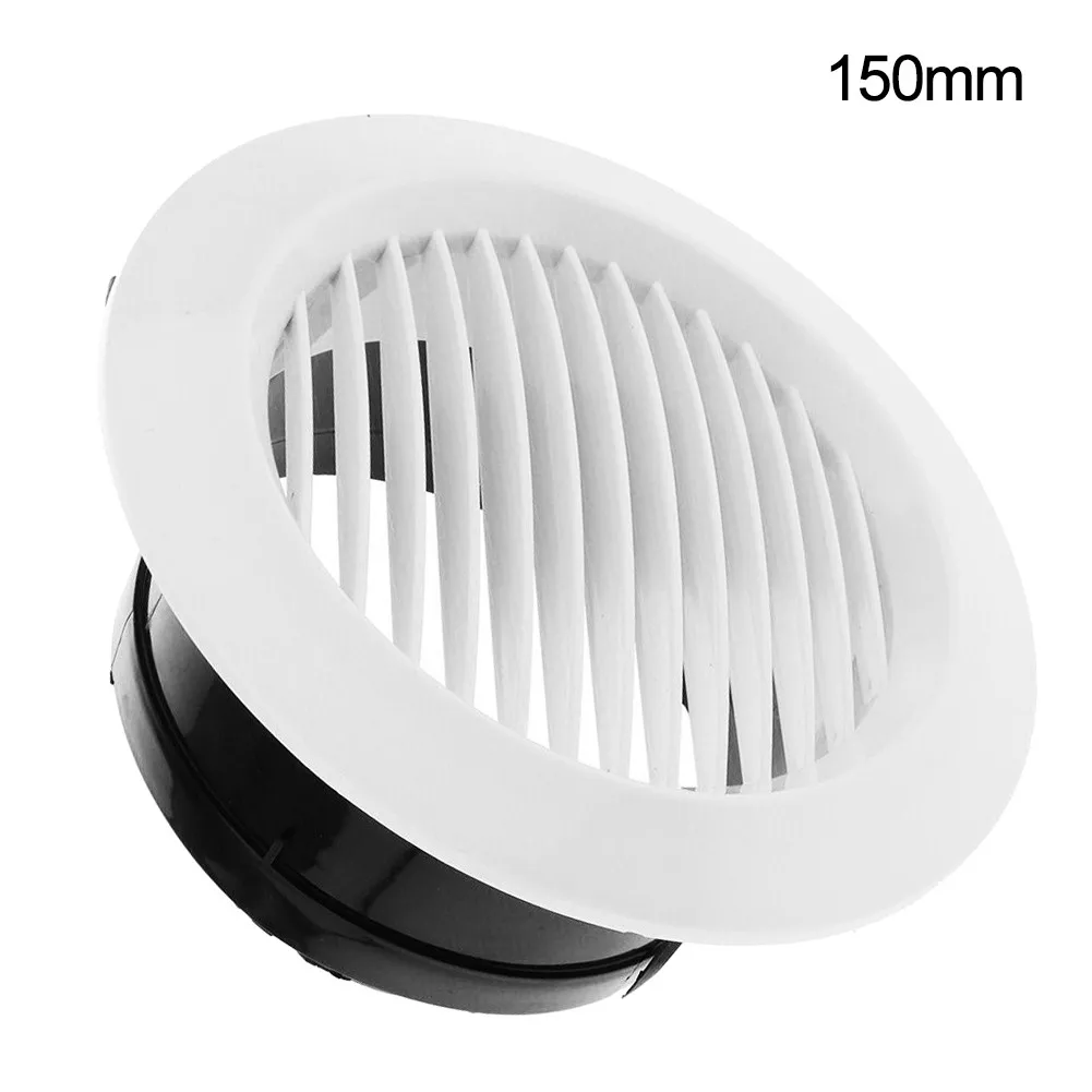 

Air Vent Grille Circular Indoor Ventilation Outlet Duct Pipe Cover Cap 75/100/125/150/200mm Option For Bathroom Kitchen Office