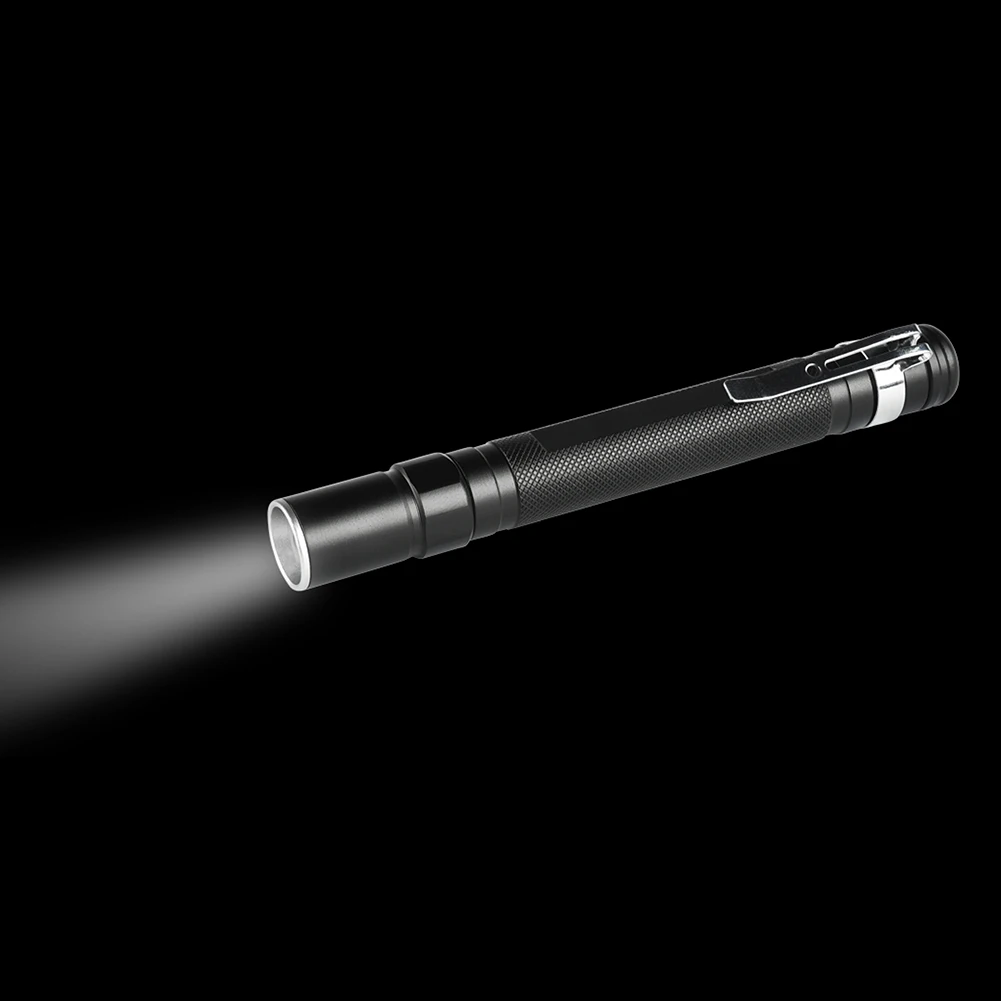 

Led Flashlight Zoomable Hunting Torch Hiking Lantern with Pen Clip Strong Light High Brightness Emergency Lighting