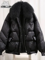 greller winter coat women jacket parkas thick 2022 autumn black oversized fur puffer harajuku loose female short winter clothes