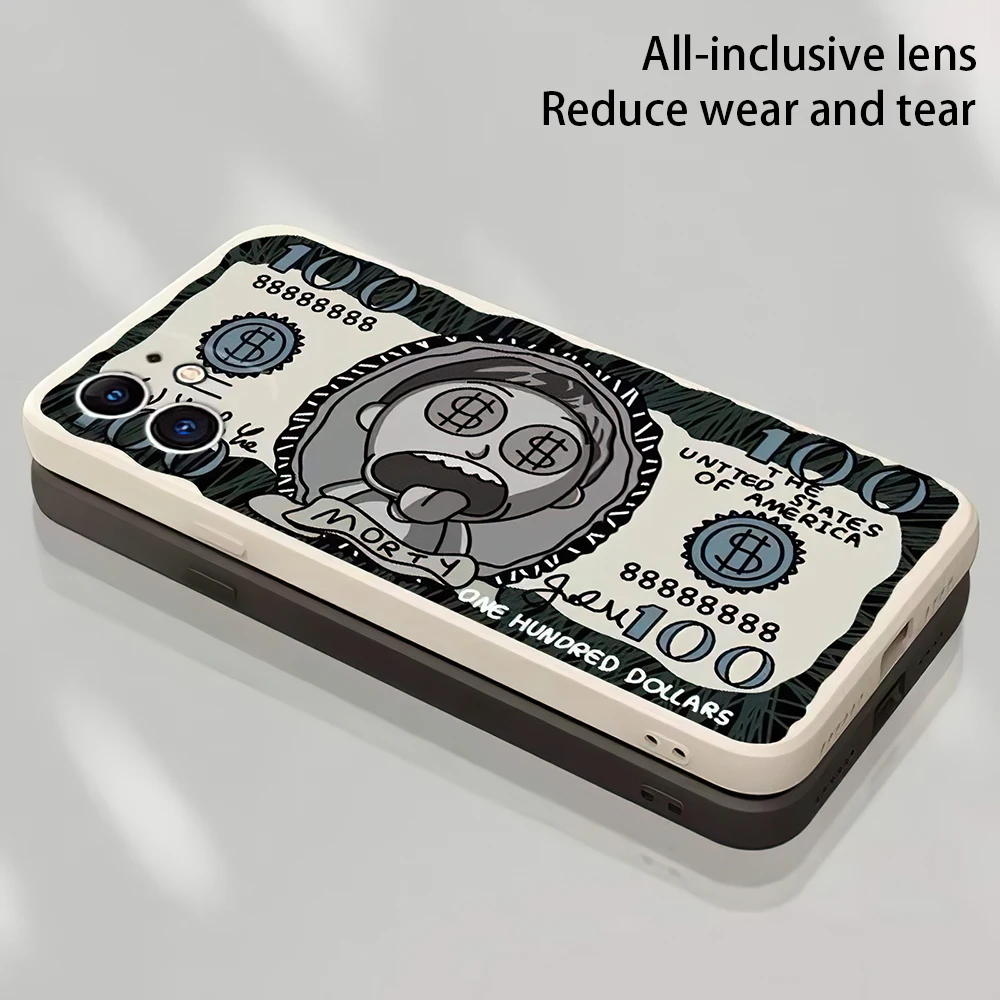 

R-Rick Mort Protect For iPhone 11 12 13 Pro MAX 6 6S 7 8 Plus XS 12 13 Mini X XR SE 2020 Silicone Funny Anime Phone Case Cover