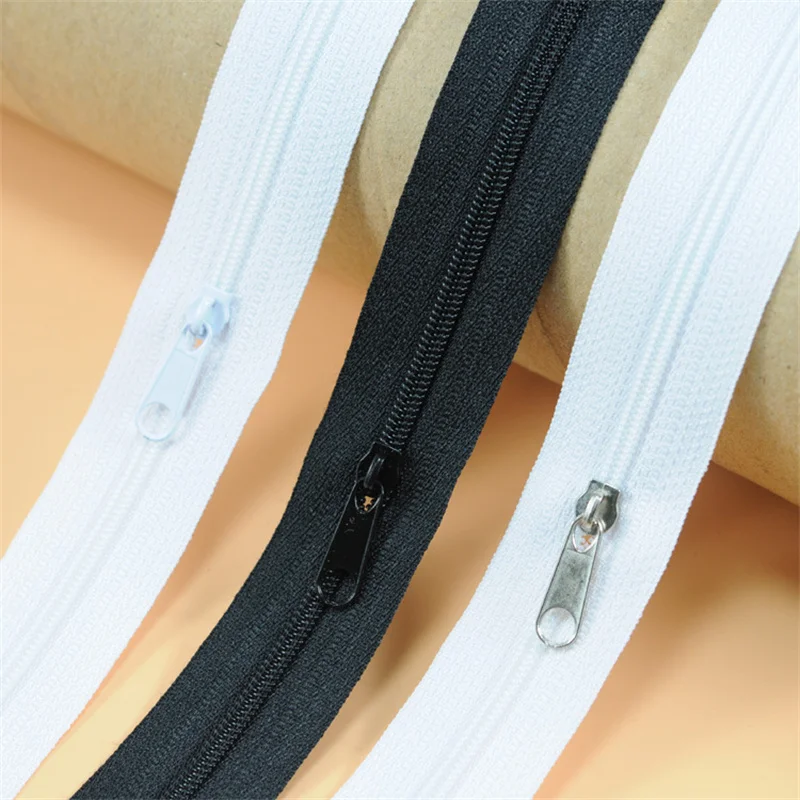 2 pieces reverse mounting Metal Nylon Zipper Head Non-locking slider self-locking Clothing Accessories |