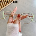 Модные оправы для очков кошачий глаз могут быть оснащены линзами для близорукости оптические очки для компьютера очки с защитой от синего света для женщин