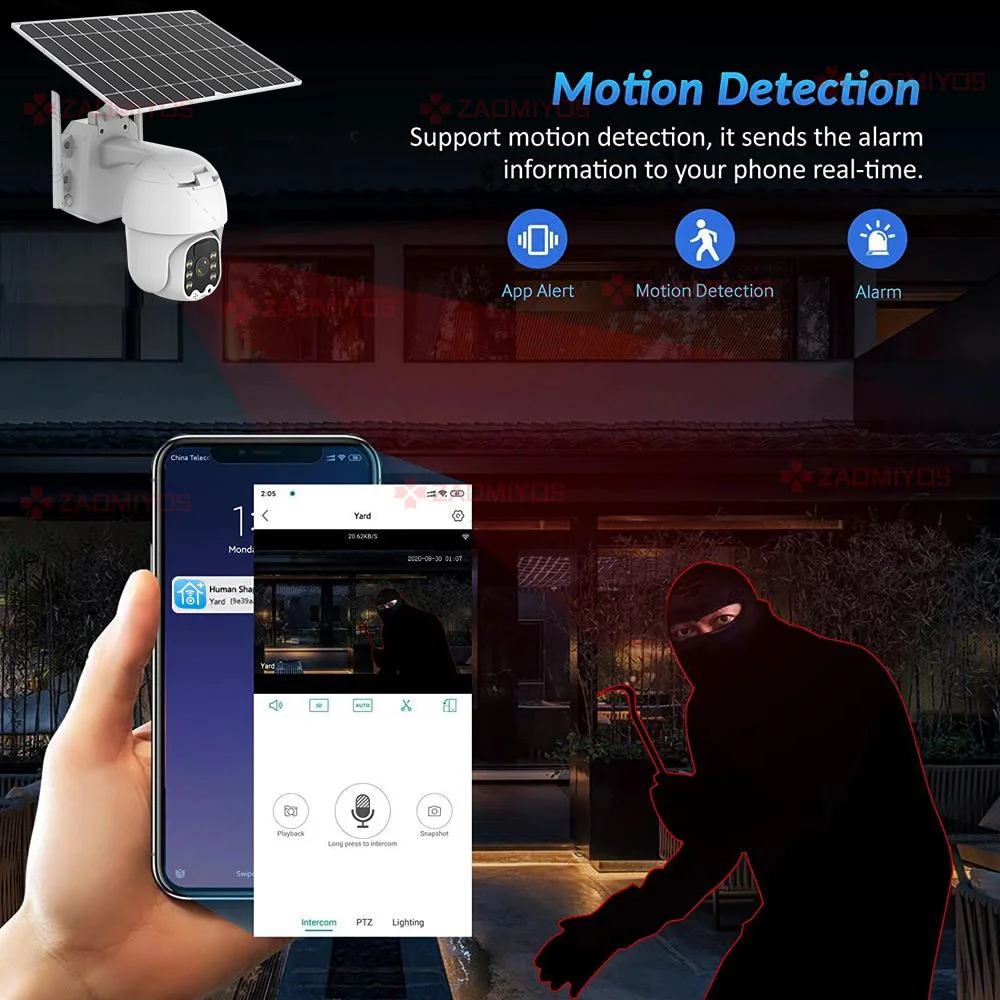 Скидка Беспроводная PTZ-камера ZAOMIYOS, 4G, LTE, FDD, GSM