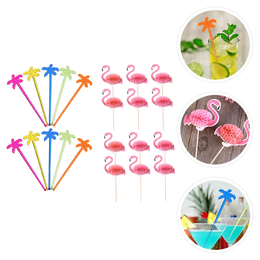 

Swizzle Stick Fruit Insert Mixing Sticks Juice Stirring Rods Toppers Drink Blender Plastic Inserts