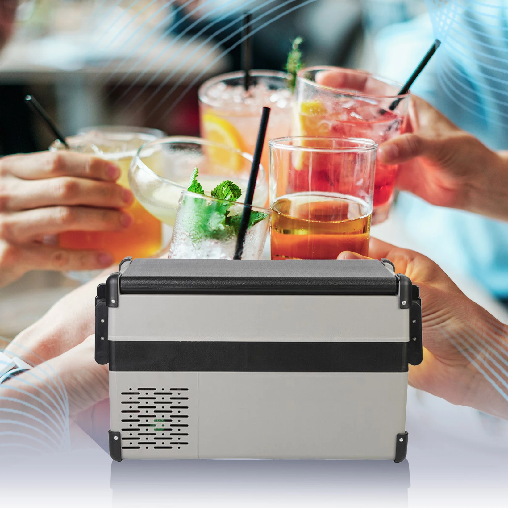 Автомобильный холодильник 42 л 12 В 24 портативный с морозильной камерой подходит