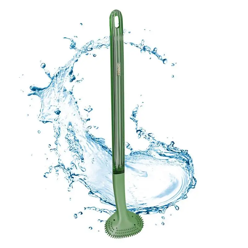 

Silicone Toilet Brush Long Handle Soft Silicone Bristle Toilet Bristles for Bathroom Cleaning Toilet Cleaning System Easy to U