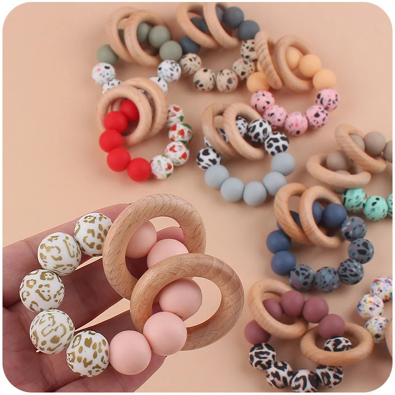 

Детский силиконовый Прорезыватель для зубов, из бука