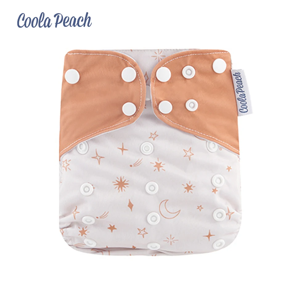 Coola Peach # Boutique Life #3 шт. в упаковке, переработанные тканевые регулируемые детские тканевые подгузники с вкладышами, многоразовые моющиеся подг...