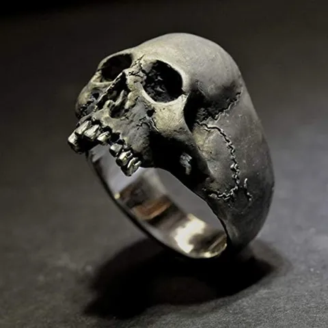 Мужское кольцо с черепом из нержавеющей стали в стиле панк