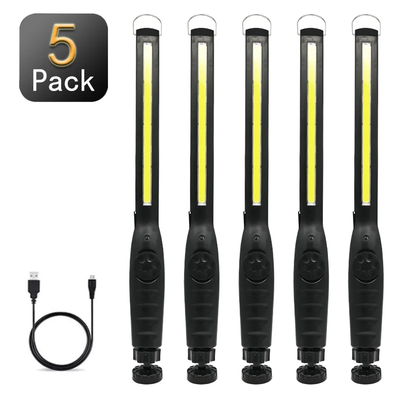 

COB LED Work Light Rechargeable with Magnetic Base 360 Rotary Inspection Light for Car Repair Camping Lantern