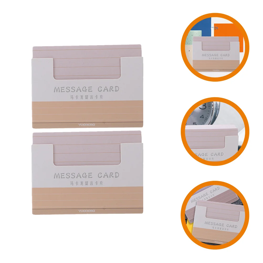 

2 Bags Blank Flash Cards Flashcards Message Supplies Sticky Notes Paper Thickened Lined Portable Student