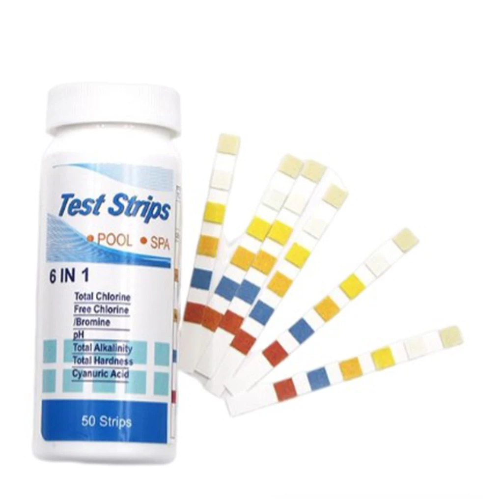 

50 шт., универсальные тестовые полоски для определения pH в бассейне