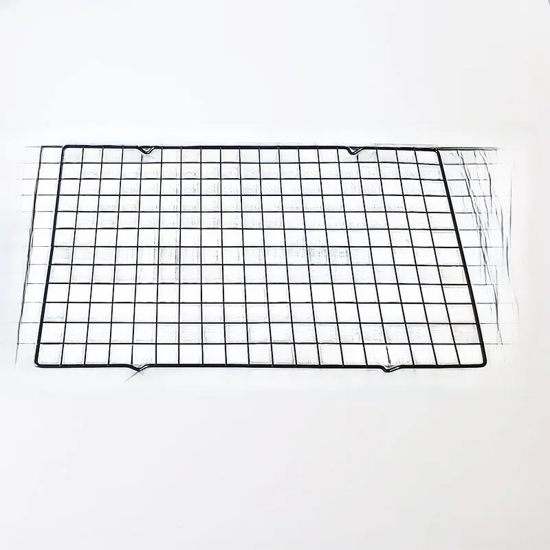 Охлаждающая подставка для выпечки тортов прямоугольная черная антипригарная