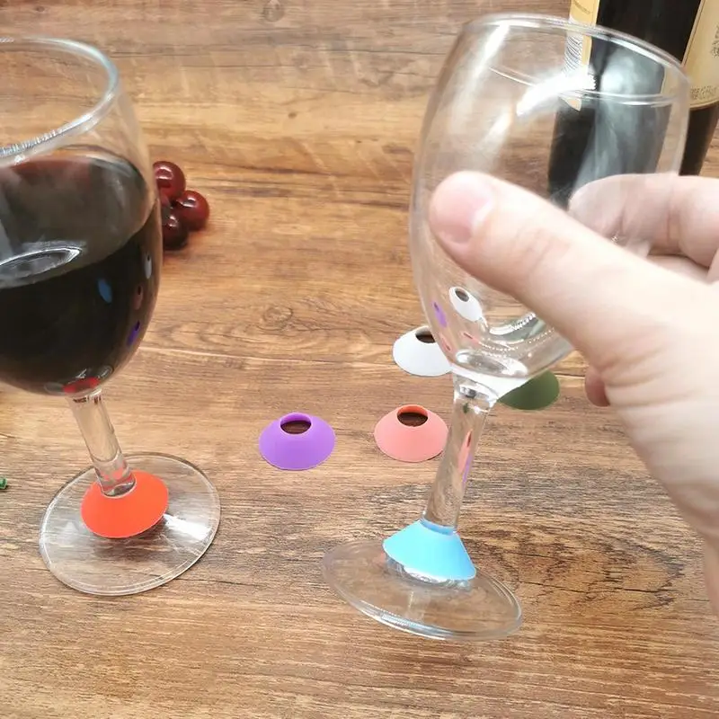 Маркеры для вина очков 6X силиконовые стеклянные идентификаторы напитков