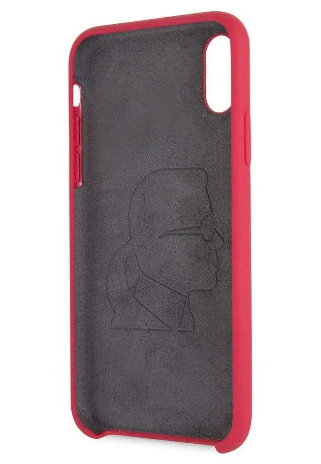 Чехол CG Mobile Karl Lagerfeld Liquid silicone Iconic Hard для iPhone X/XS цвет Красный | Мобильные телефоны и