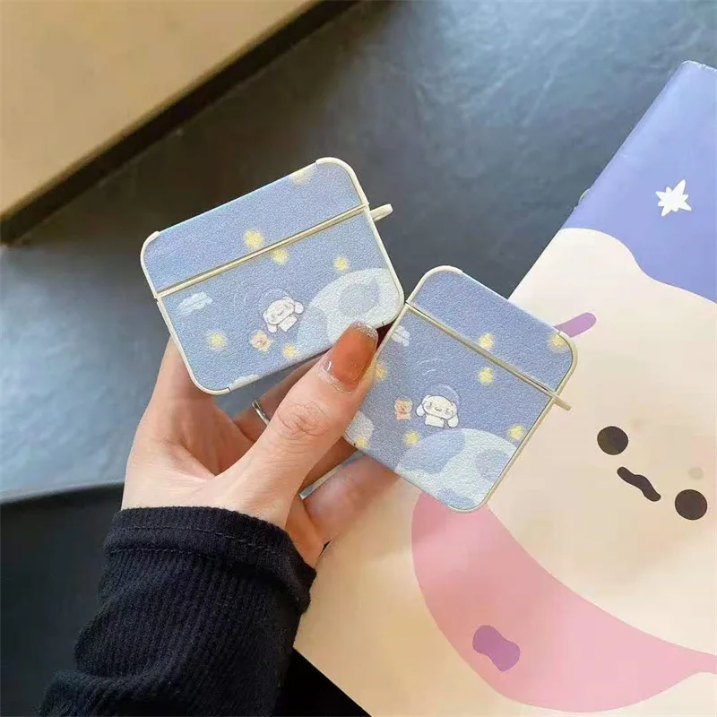 

Cartoon Space Stars on Blue Background Apple AirPods 2 Case Cover AirPods Pro Case IPhone Earphone Accessories Air Pod Case