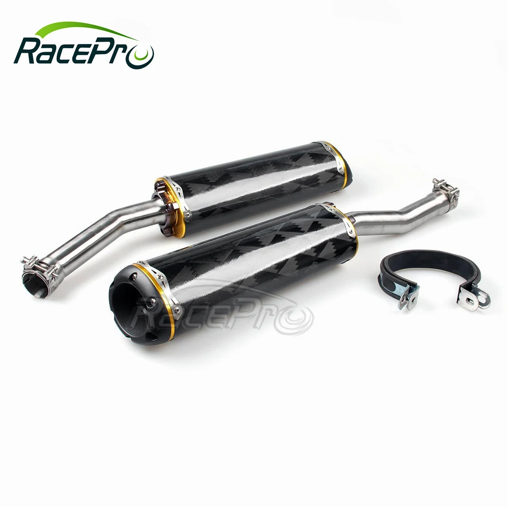

RACEPRO Carbon Fiber Dual Silencer Exhaust Muffler Motorcycle for Yamaha YZF R1 2007-2008