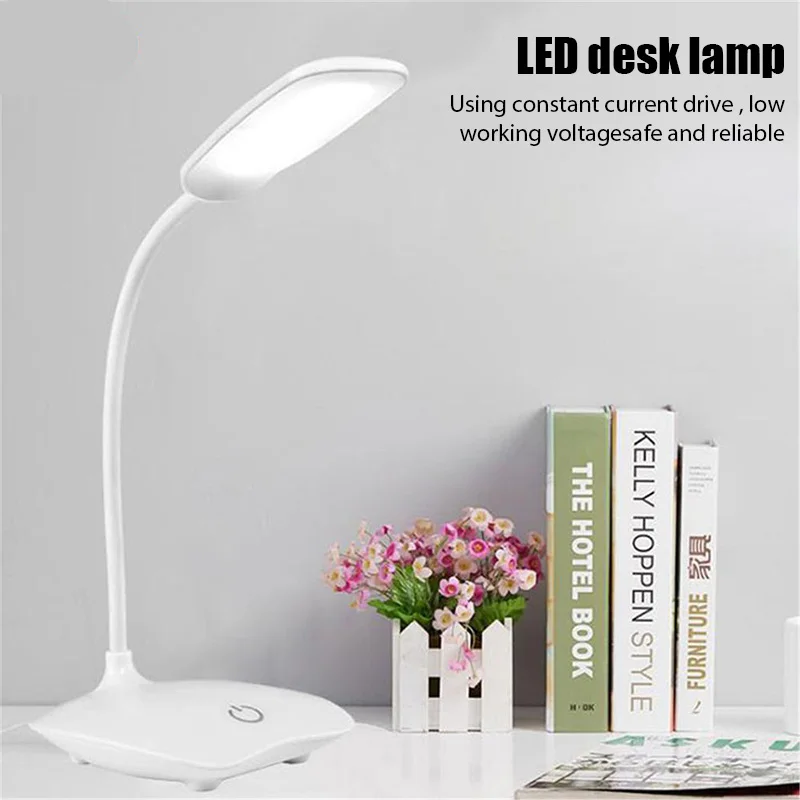 

LED Desk Lamp Foldable Dimmable Touch Table Lamp DC5V USB Powered Table Light 6000K Night Light Touch Dimming Portable Lamp