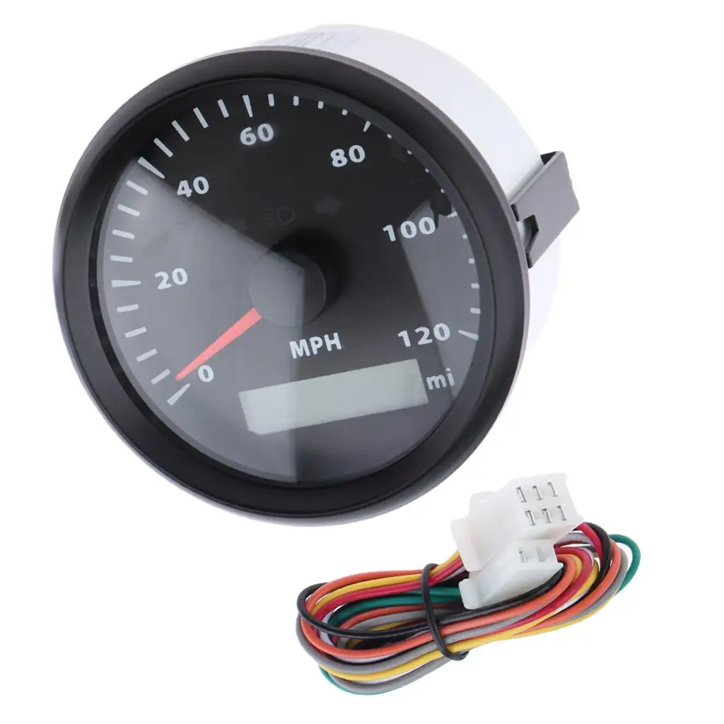 

85mm 120MPH Motorcycle Stainless Steel Speedometer Odometer Waterproof #2