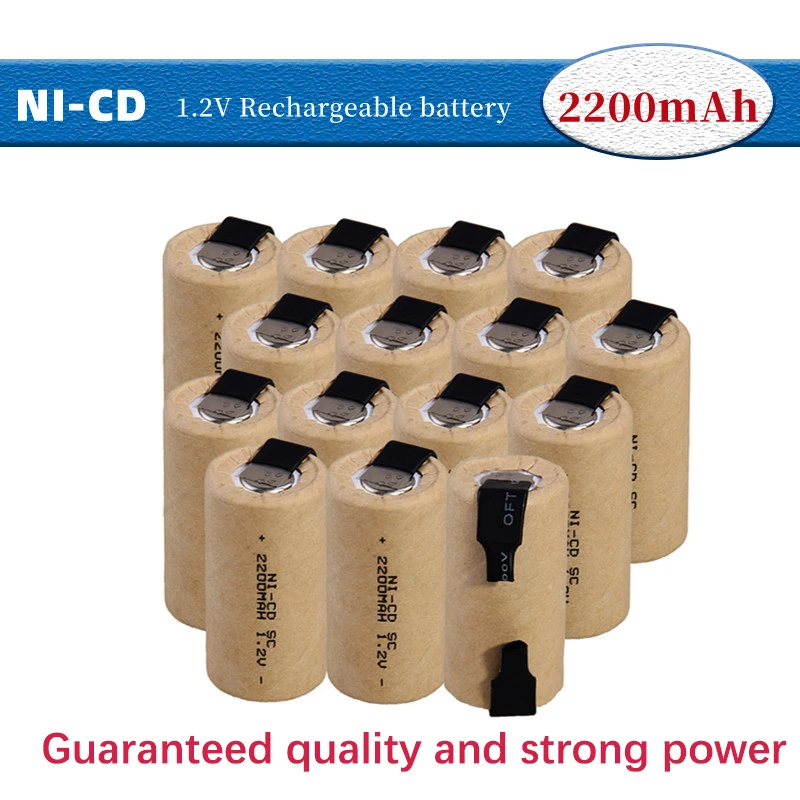 

100% Оригинальный PC шуруповерт электрическая дрель батарея SC 1,2 в 2200 мАч Sub C Ni-Cd кадмиевая аккумуляторная батарея с язычком электроинструмент