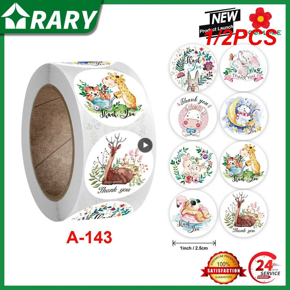 

1/2PCS 100-Round Cartoon Toys Animal stickers for kids Teacher Reward Encourage Sticker Office Stationery for children 1inch
