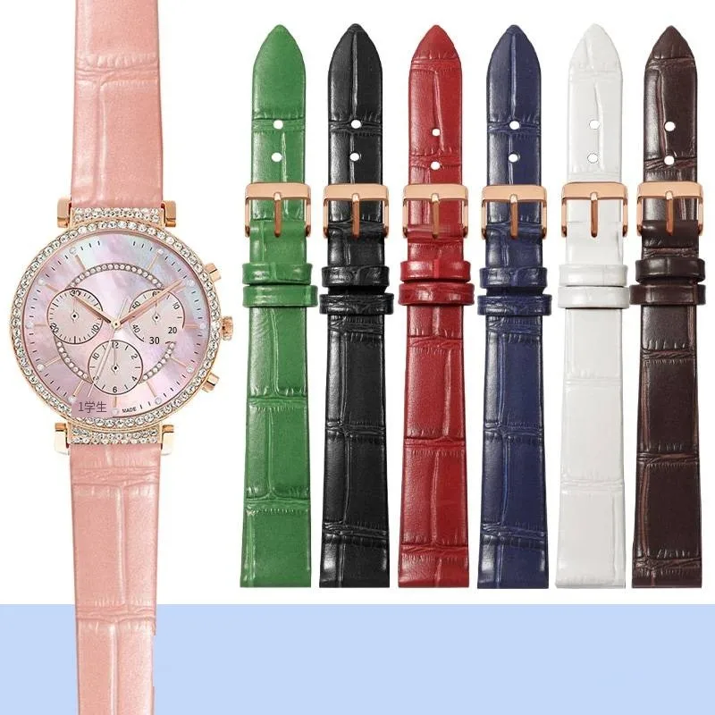 Ультратонкий бамбуковый ремешок из телячьей шкуры для дам росемонтовой кожи