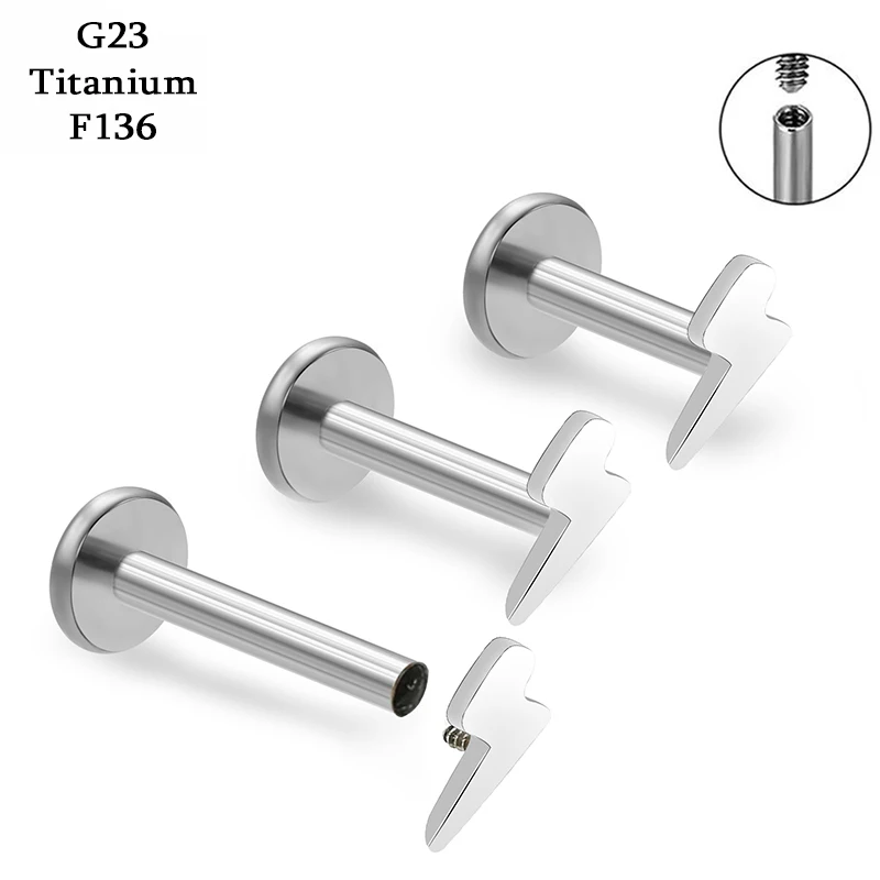 Серьги-гвоздики из титана для пирсинга 16 г