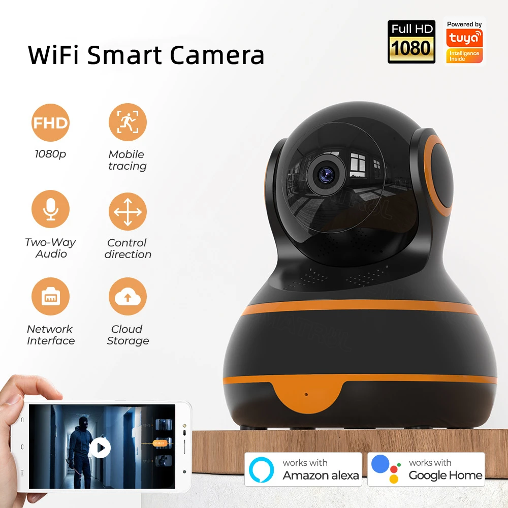 

Tuya Wifi Survalance Camera HD 1080P CCTV Cameras Mobile Detection Baby Monitor 360° Panoramic Home Surveillance IP Comcorder