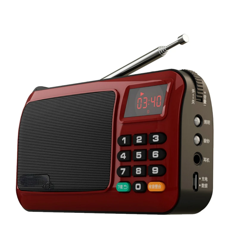 

W405 мини FM-радио динамик музыкальный плеер TF карта USB для ПК iPod телефона светодиодный ным дисплеем