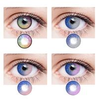 2pcs colored contact lenses with diopters graduated beautiful pupil prescription correct myopia hydrophilic cosmetics accessory
