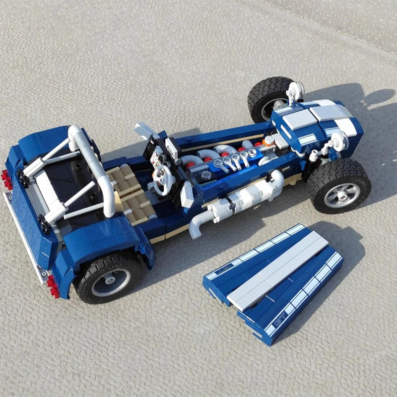 Фото 694 детали MOC Caterham 7 Creator Expert, модель из строительных блоков, игрушка, конструктор, рождественский подарок, художественная коллекция, подарок на день рождения №3