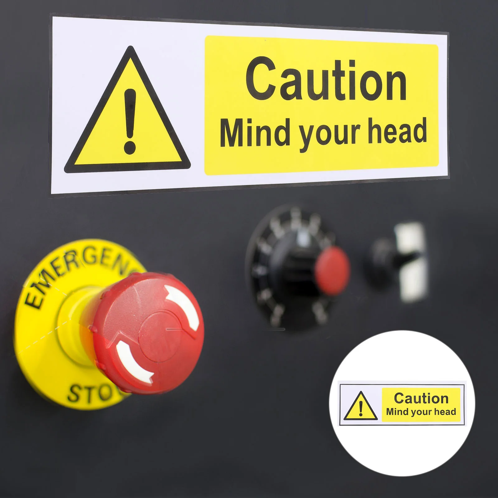 

Labels Caution Sticker Warning Sign Water Proof Self Adhesive Mind Your Head Sticky