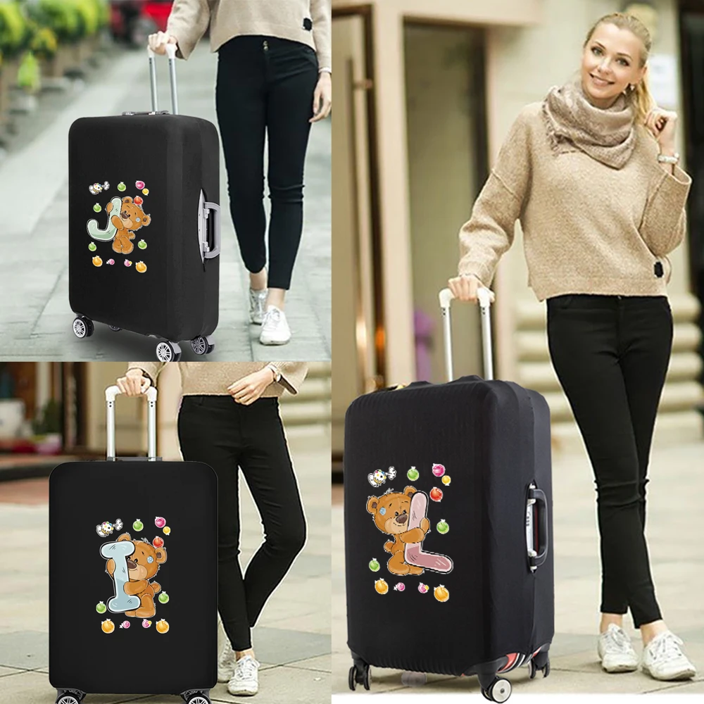 Bear Printing Luggage Protective Cover Travel Suitcase Cover Elastic Dust Cases for 18 To 32 Inches Trolley Travel Accessories