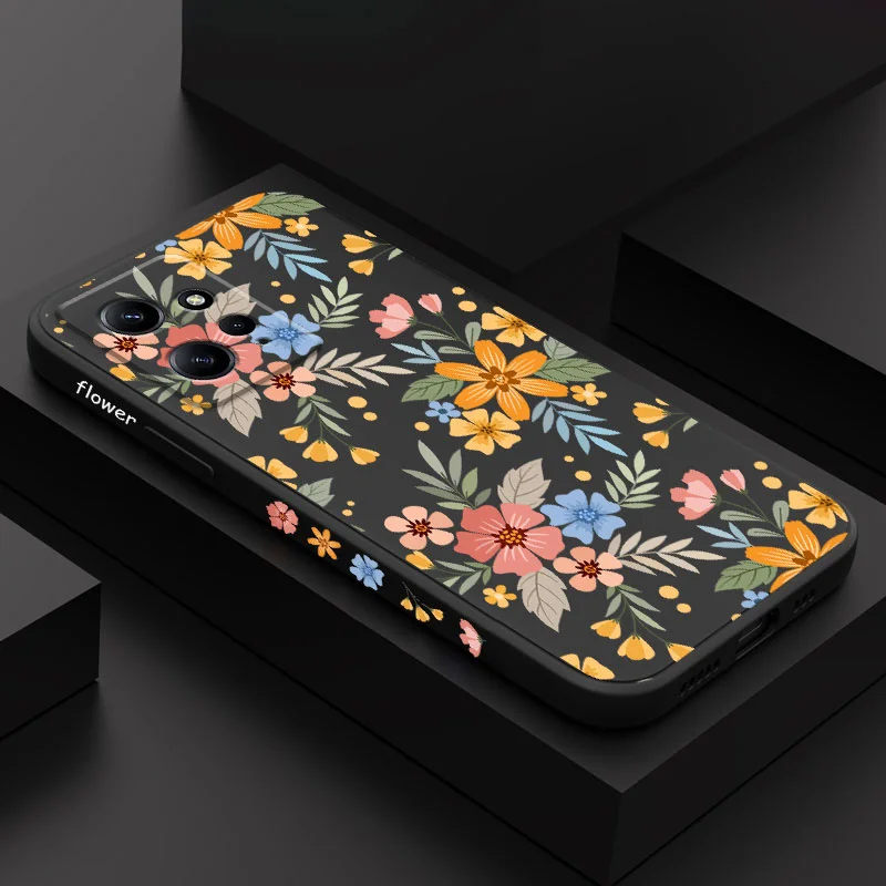 

Bright Flower Phone Case For Xiaomi Redmi Note 12 12S 11 11S 10 10T 10S 9 9S 8 7 Pro Plus 4G 5G Liquid Silicone Cover