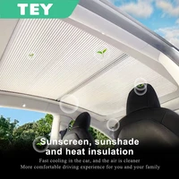 for tesla model y 2021 2022%c2%a0car sunroof sunshade magnetic retractable sun visor%c2%a0cooling cover interior modification accessories