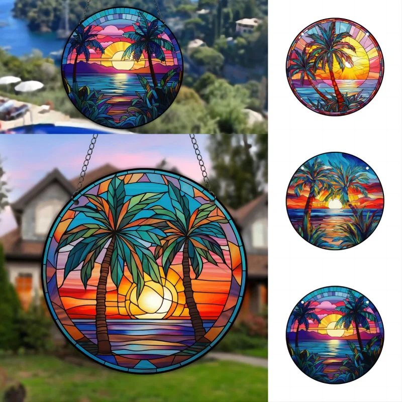 Акриловый настенный художественный декор в средиземноморском стиле круглая