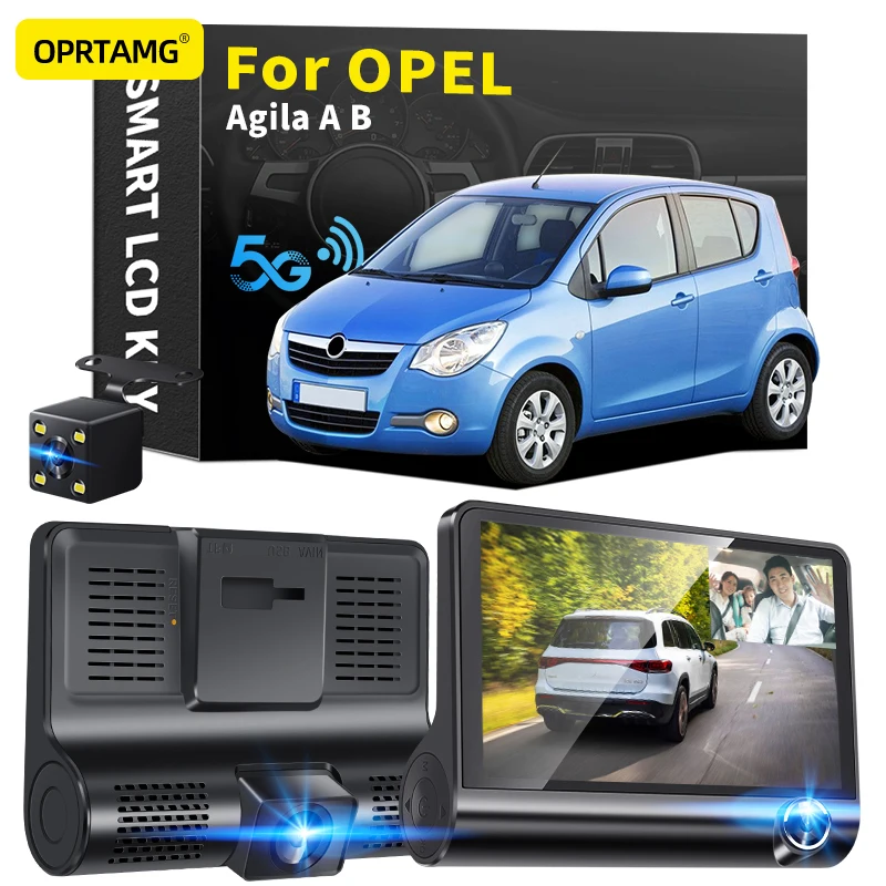 

OPRTAMG Dash Cam 540C6 Car DVR 3 Cameras Lens 4.0 Inch 1080P dashcam For Opel Agila A B 1994 1995 1996-2018 2019 2020 2021 2022