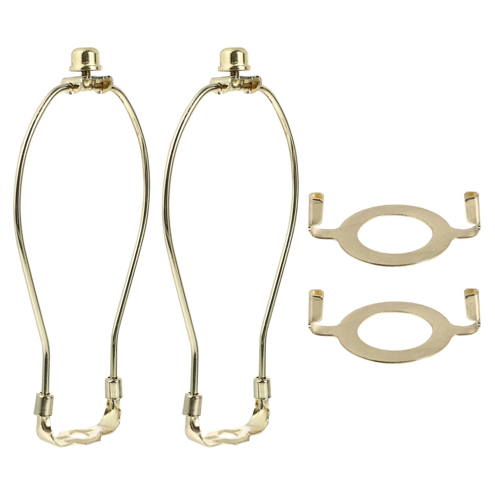 

2 Pcs Cage Heavy Duty Brackets Lamp Repair Kit Parts Holder Harp Table Iron Shade