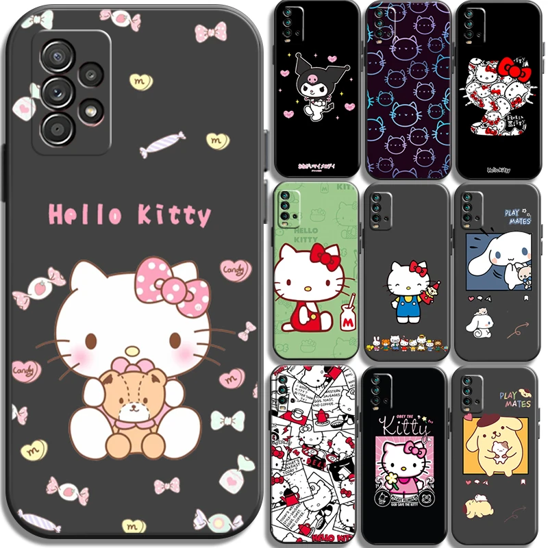 

TAKARA TOMY Hello Kitty Phone Cases For Xiaomi Redmi Note 10 10S 10 Pro POCO F3 GT X3 GT M3 Pro X3 NFC Coque Carcasa Soft TPU