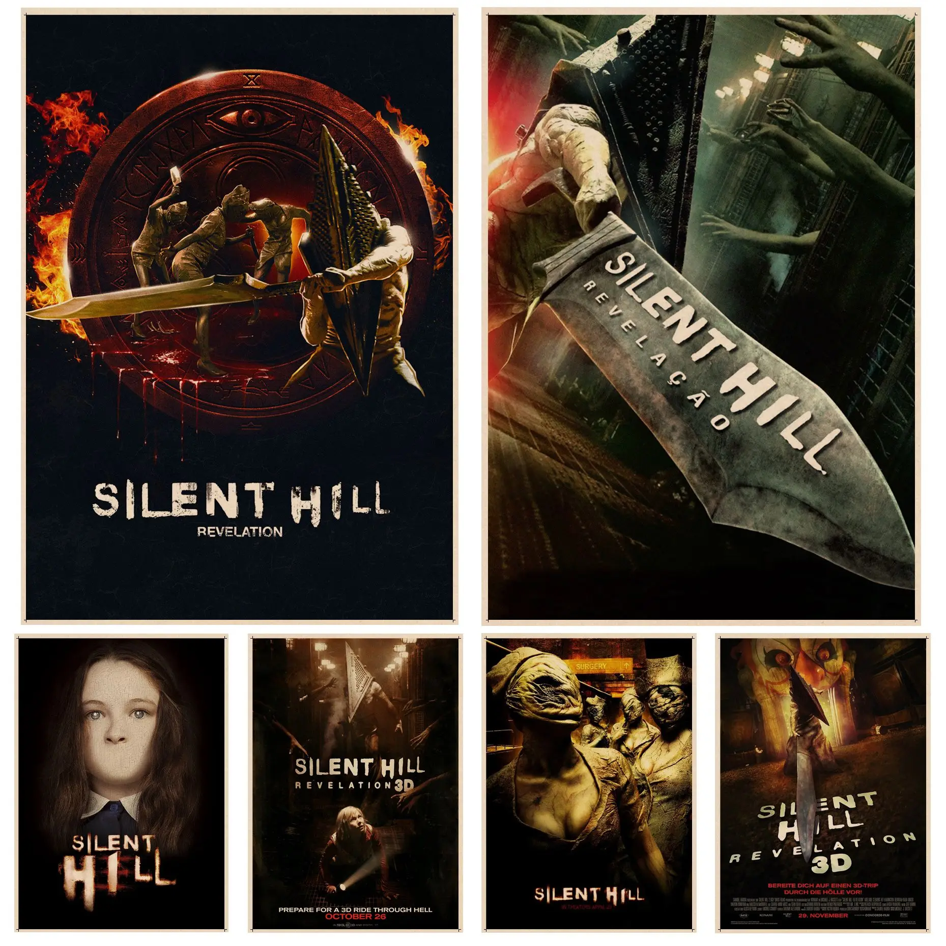 

Silent Hill DIY poster Vintage Room Bar Cafe Decor Room Wall Decor