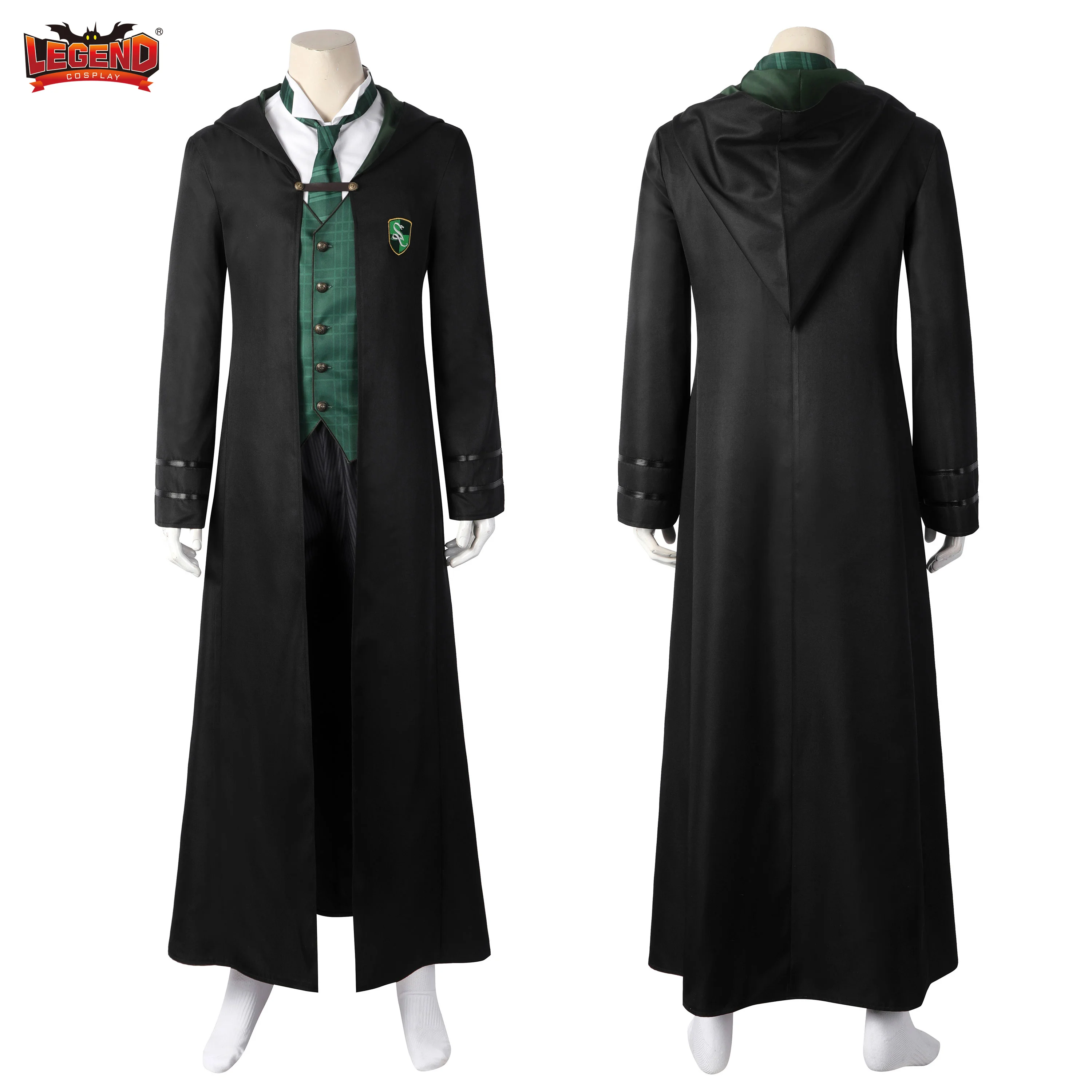 

Костюм для косплея игры Legacy Slytherin, школьная форма, костюм, жилет, рубашка, пальто, полный комплект, Хэллоуин, карнавал, женская одежда для ролевых игр