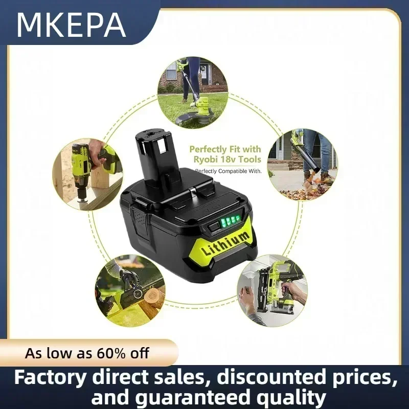 18 В для RYOBI P108 9800 Ач One + Plus аккумулятор литий-ионный электроинструмент P104 P107 RB18L50