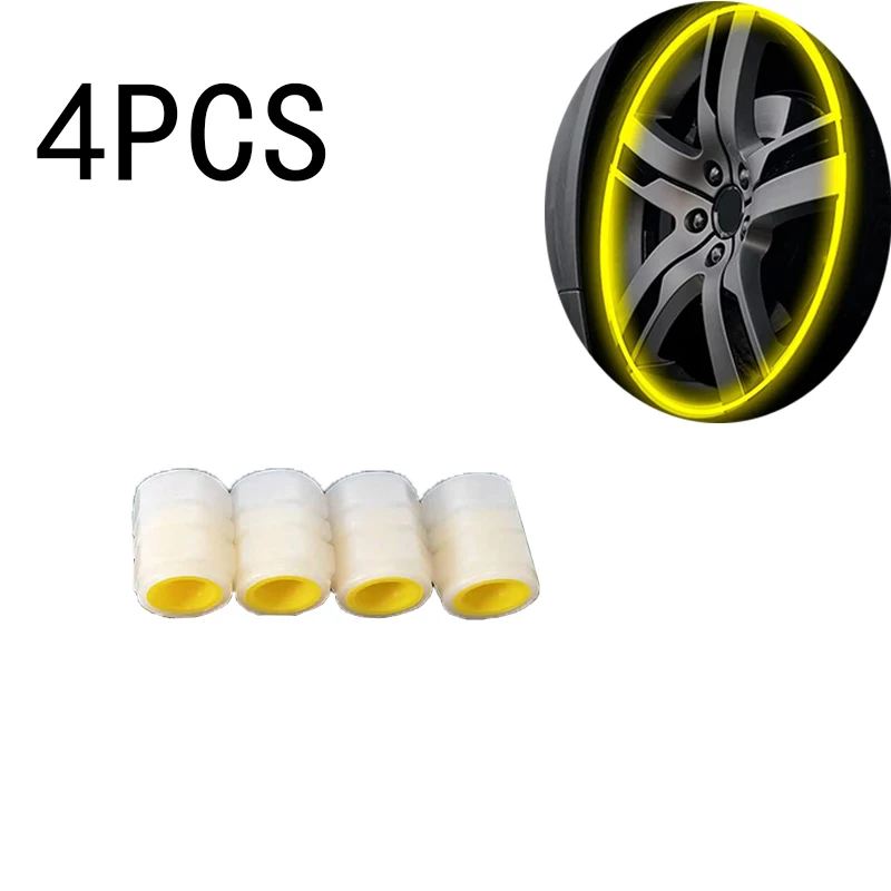 

Светящиеся крышки клапана s, флуоресцентные, желтые, светящиеся в темноте, для автомобиля, мотоцикла, колеса, Стайлинг, аксессуары, 4/8/12/16/20 шт.