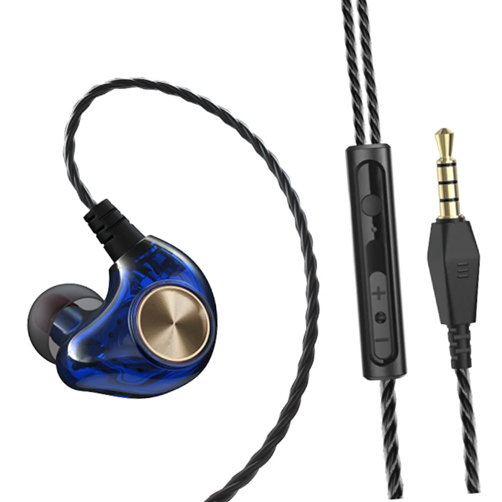 

In-Ear Wired Earphone Subwoofer Stereo Bass Earbuds Headset with Mic for (Blue)